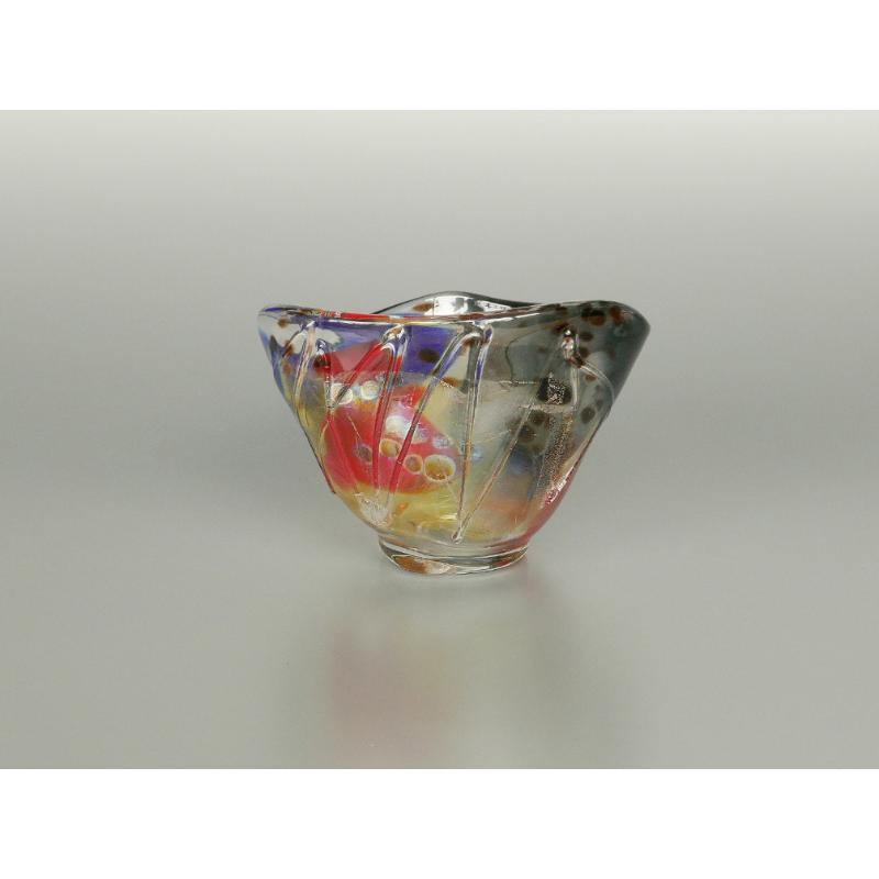 木村俊江/作　ガラス 波の鉢　一点もの 