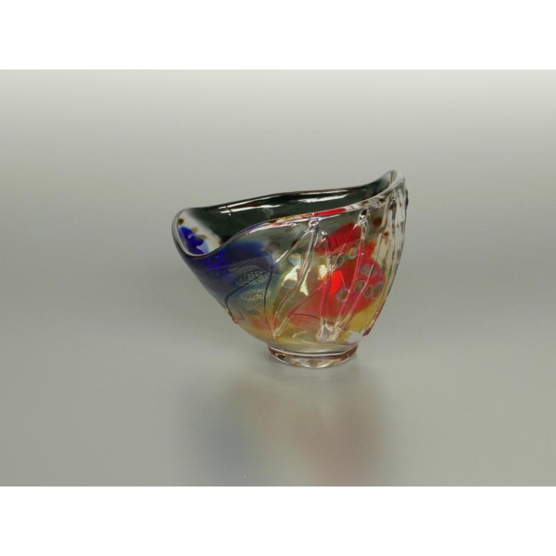 木村俊江/作　ガラス 波の鉢　一点もの 