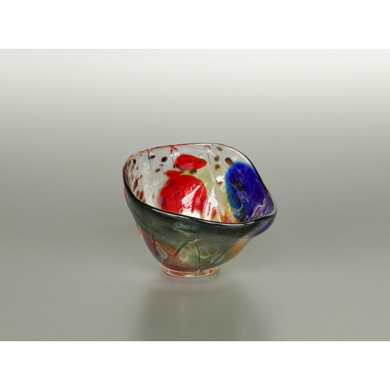 木村俊江/作　ガラス 波の鉢　一点もの 