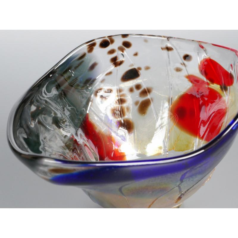 木村俊江/作　ガラス 波の鉢　一点もの 