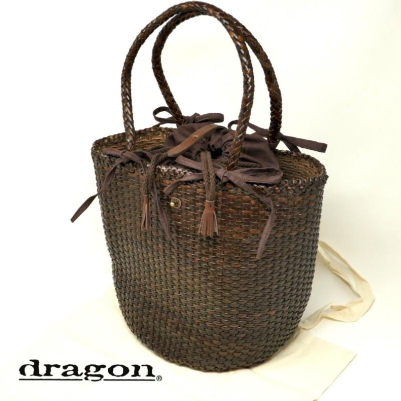 Dragon Diffusion/ドラゴンディフュージョン 8843 B WAVE BUCKET 革メッシュバッグ ダークブラウン_1