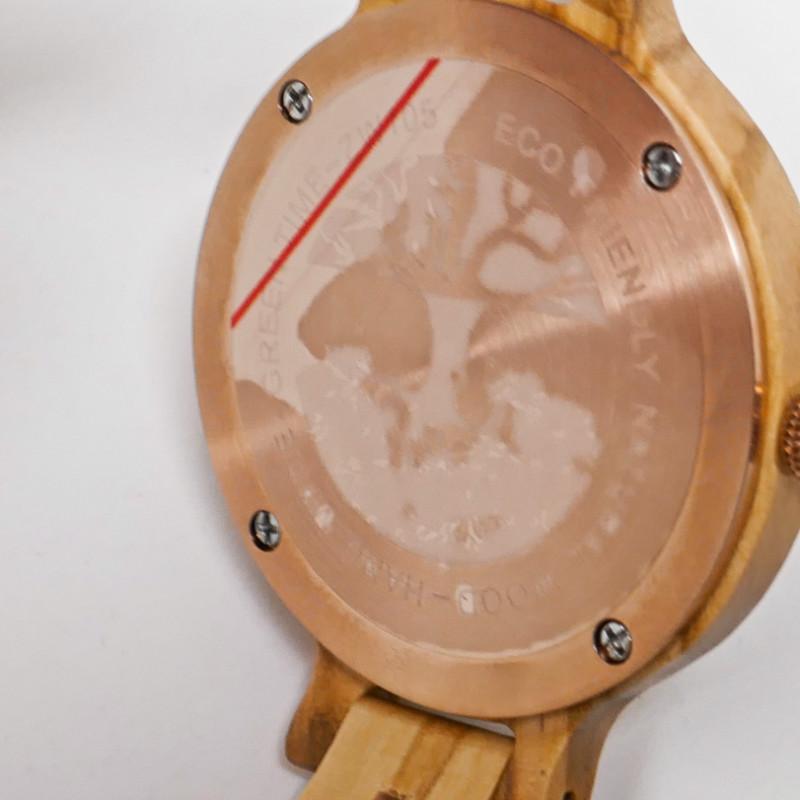 GreenTime/グリーンタイム  木製腕時計（レディース）　ZW105A DIAMOND ホワイトの画像