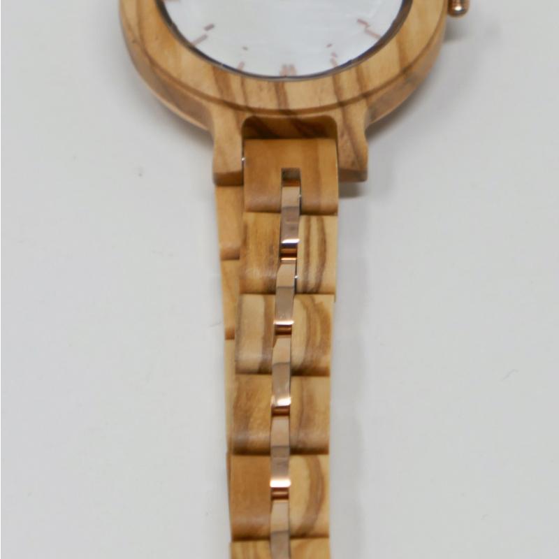 GreenTime/グリーンタイム  木製腕時計（レディース）　ZW105A DIAMOND ホワイトの画像