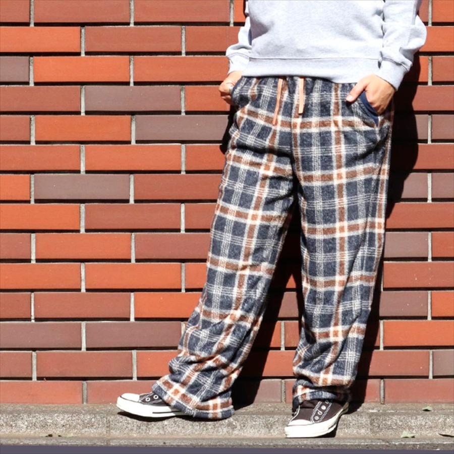 Last One SALE] Nanea チェック柄 ボアフリース パンツ : shopooo by