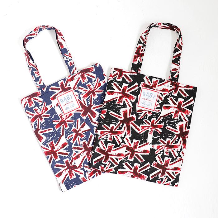 ユニオンジャック 総柄 フラット トートバッグ : shopooo by GMO