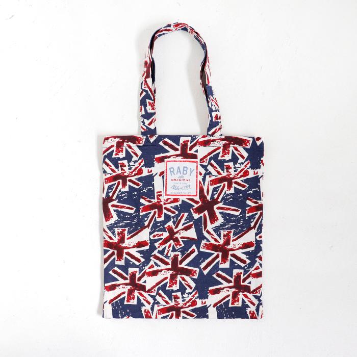 ユニオンジャック 総柄 フラット トートバッグ : shopooo by GMO