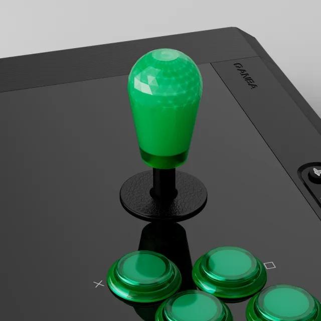 Qanba Prizm Bat top Handle Arcade Joystick's Oval Balltop Arcade Ellipse Topball Handle クァンバ プリズム バットトップ ハンドル 楕円形ボールトップ  楕｜itempost｜07