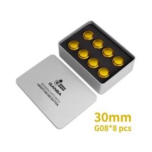 ハメ込み式 30φ メタリック 8個セット】Qanba Gravity KS クァンバ