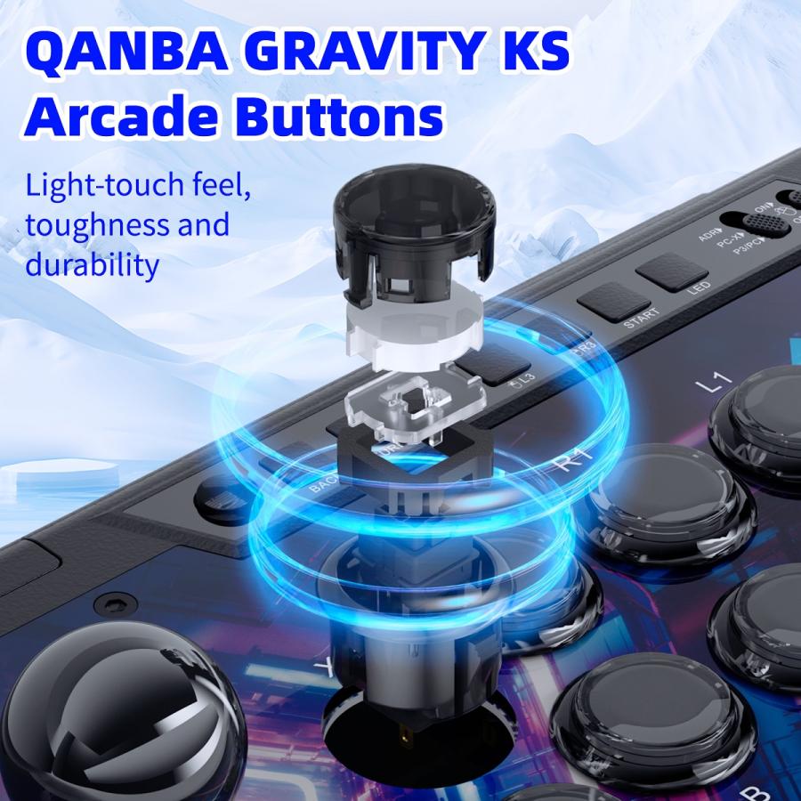 静音レバー&ボタン】 Qanba Q3 Silent Obsidian Arcade Joystick ME