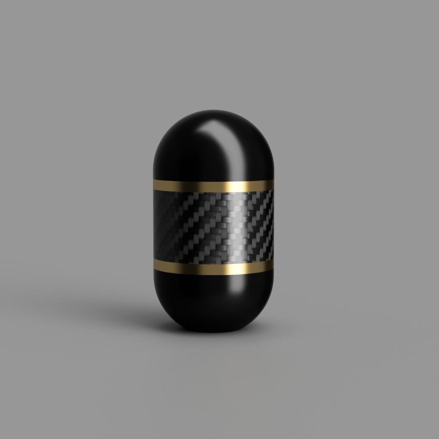 【互換品】ASI Golden Lever GL Handle Carbon Fiber Ring Capsule Obi アーケード スティック インドネシア ゴールデンレバー用 GL ハンドル カーボン ファイの画像