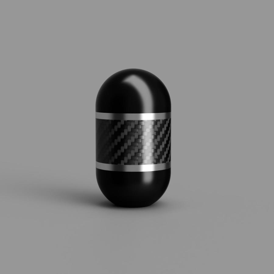 【互換品】ASI Golden Lever GL Handle Carbon Fiber Ring Capsule Obi アーケード スティック インドネシア ゴールデンレバー用 GL ハンドル カーボン ファイの画像