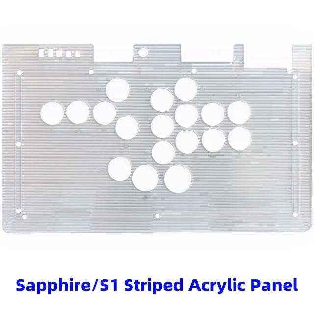 Qanba Sapphire S1 Arcade Controller Striped Transparent Acrylic