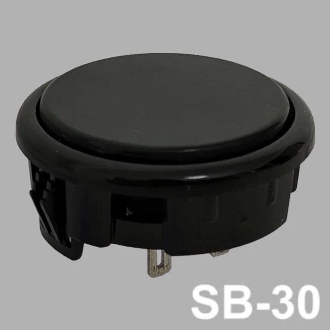 OneFRAMEボタン 黒 Φ30×10 + Φ24×1 OneFRAME TE (Tournament Edition) SB-30 アケコン用差込式薄型ボタン