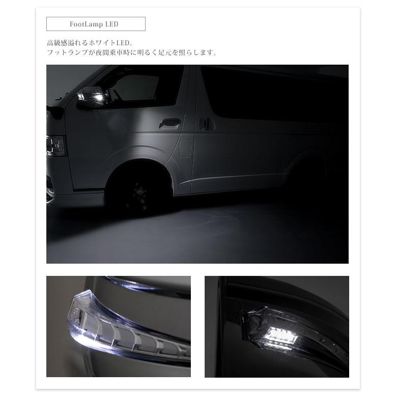 【互換品】流れるウインカー ハイエース レジアスエース 200系 HIACE REGIUSACE シーケンシャル機能付流れるドアミラーウインカーレンズ付カバー [メッキ加工済]_6