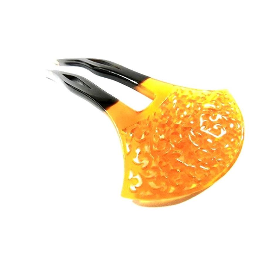 限定素材を使用 【創業明治七年べっ甲の菊池】本べっ甲かんざし白甲透かし彫り（喜山作）ー２７本べっ甲 かんざし 鼈甲 かんざし 【結婚式・留袖・訪問着・入学式】 【TMF1708401053】(60500円)