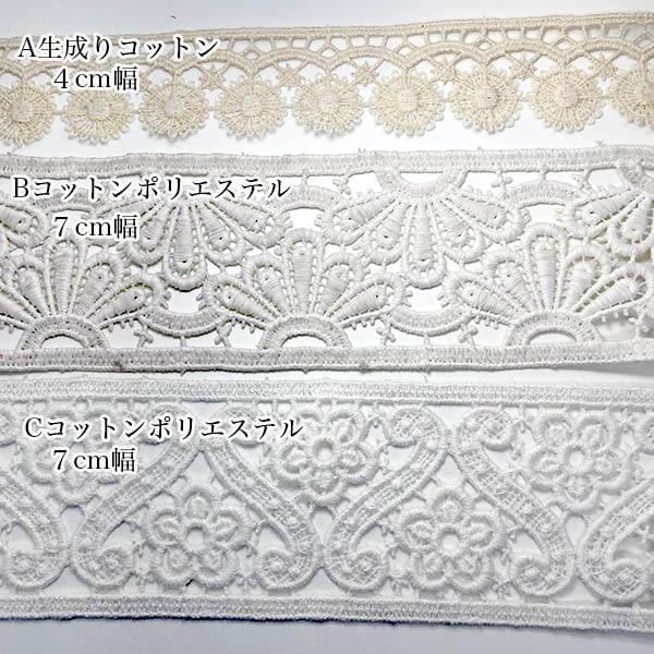 4から7cm幅 ヨーロッパビンテージリボン アンティークコットンレース