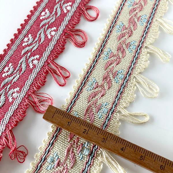 幅いろいろ2.5cm幅から5cm幅 フランスヴィンテージ刺繍リボン
