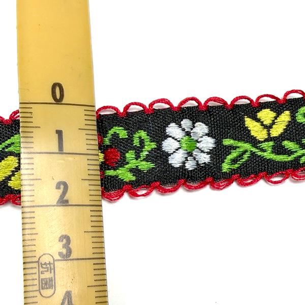2cm幅 お花刺繍リボン レトロ柄 花柄チロルテープ 花柄チロリアン