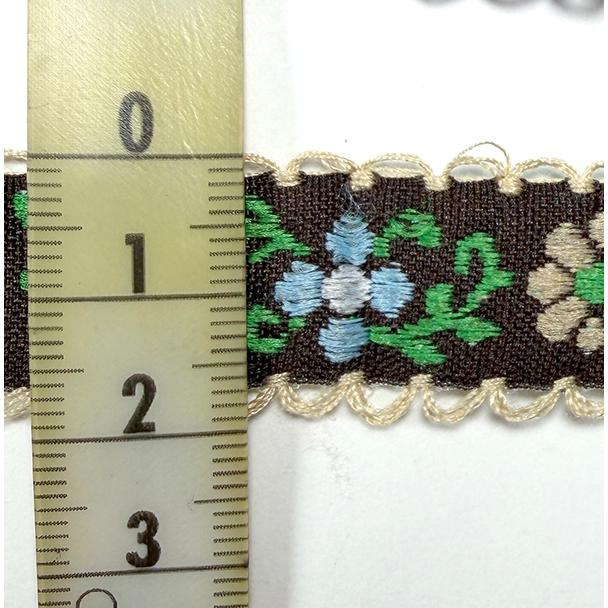 2cm幅 お花刺繍リボン レトロ柄 花柄チロルテープ 花柄チロリアン