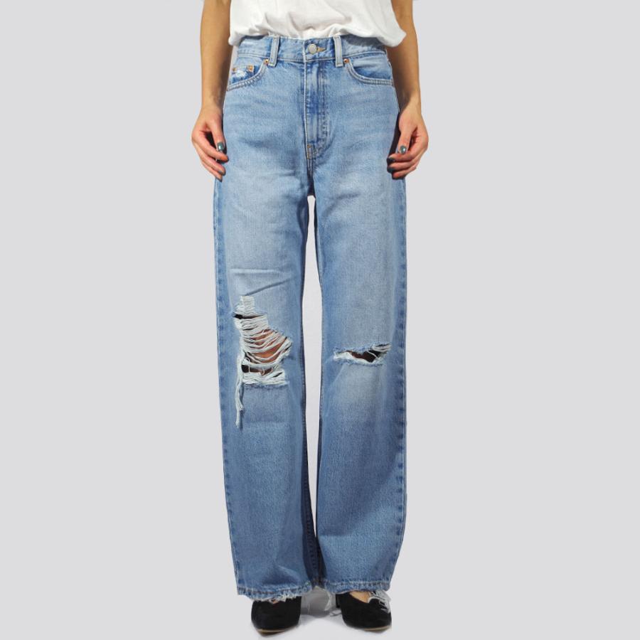 DR DENIM（ドクターデニム）　ECHO Sky High Wide Leg Empress Sky Blue Ripped ワイドデニム｜itempost｜12