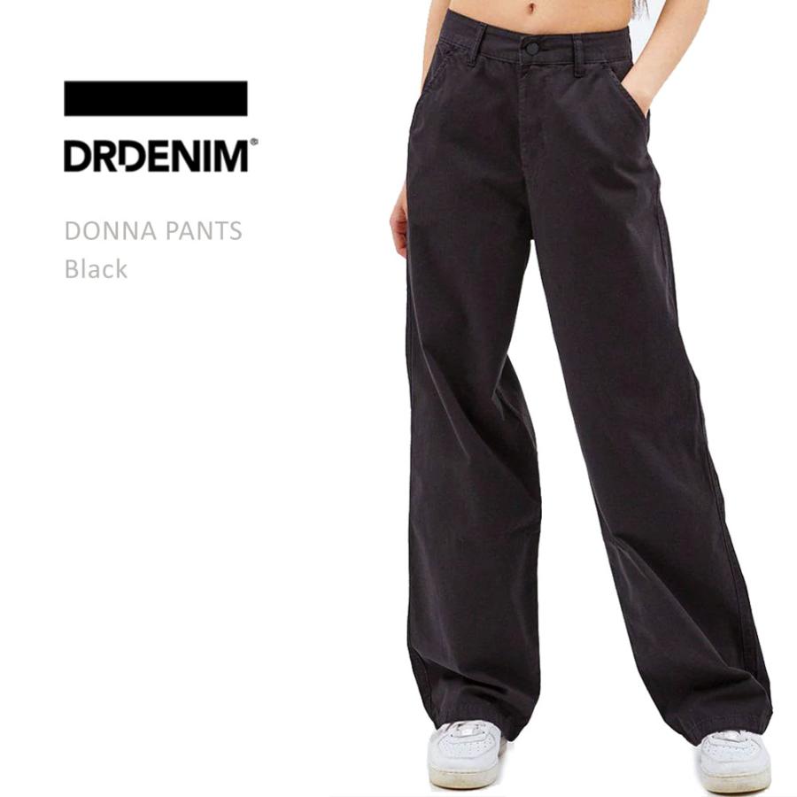 DR DENIM（ドクターデニム） DONNA Pants Sky High Wide Straight Black ワイドストレートパンツ｜itempost｜02