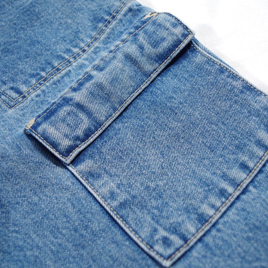 Abrand Jeans エイブランド 99 BAGGY CARGO TIANNA Low Rise Relax Straight Mid Vinateg Blue｜itempost｜08