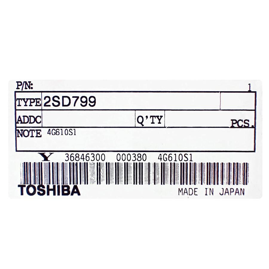TOSHIBA NPN 三端子 パワー トランジスタ 600V 6A 2SD799 : shopooo by