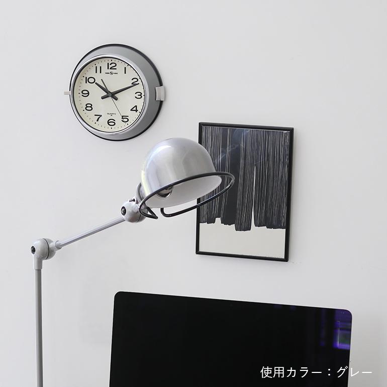 【極美品】パシフィックファニチャー 掛時計 グレー 極美品】パシフィックファニチャー 掛時計 グレー