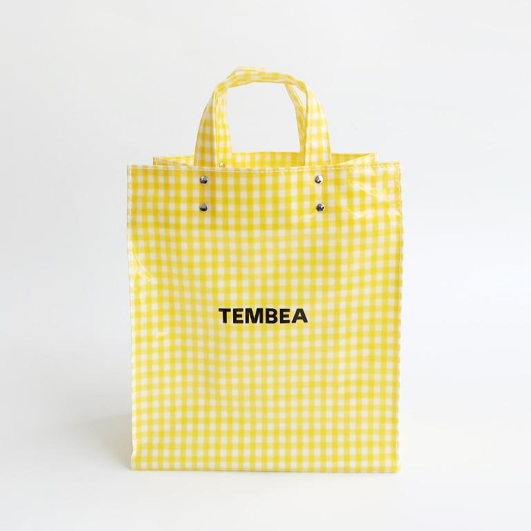 TEMBEA テンベア｜PAPER TOTE MEDIUM GINGHAM YELLOW : shopooo by GMO