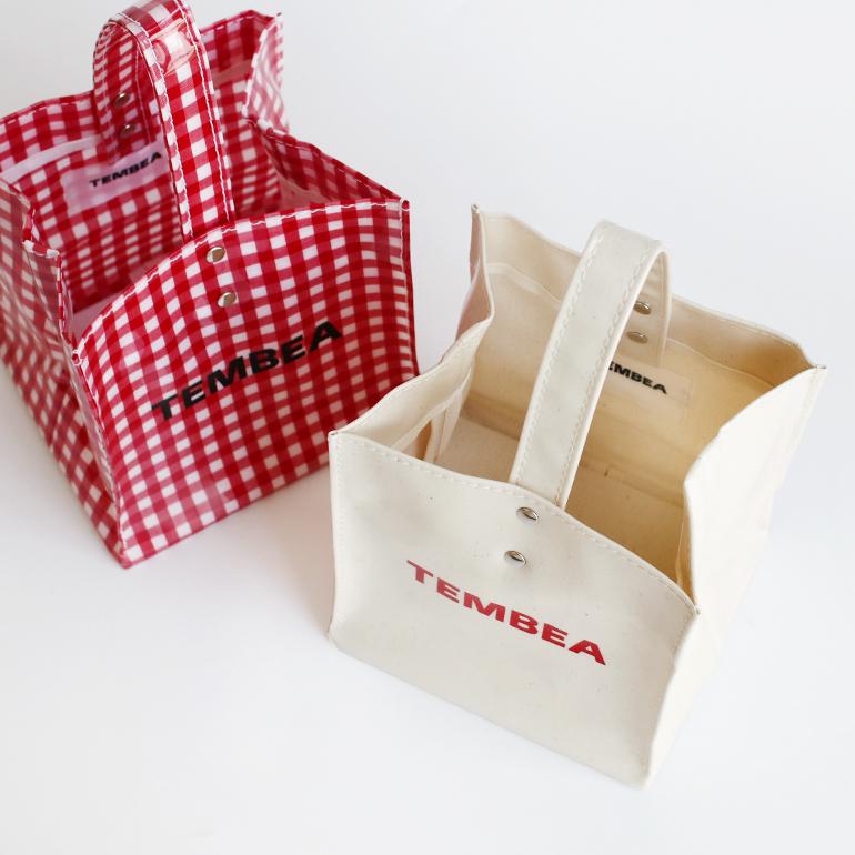 TEMBEA テンベア｜CUBE TOTE CHECK BEIGE/BLUE : shopooo by GMO