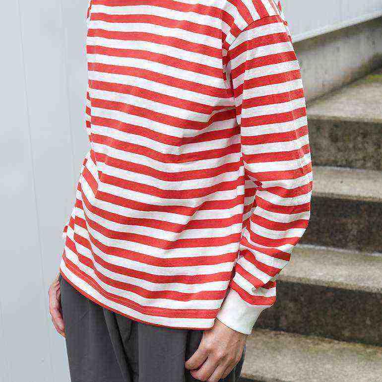 maillot マイヨ｜Tube Border Long-Tee ORANGE : shopooo by GMO
