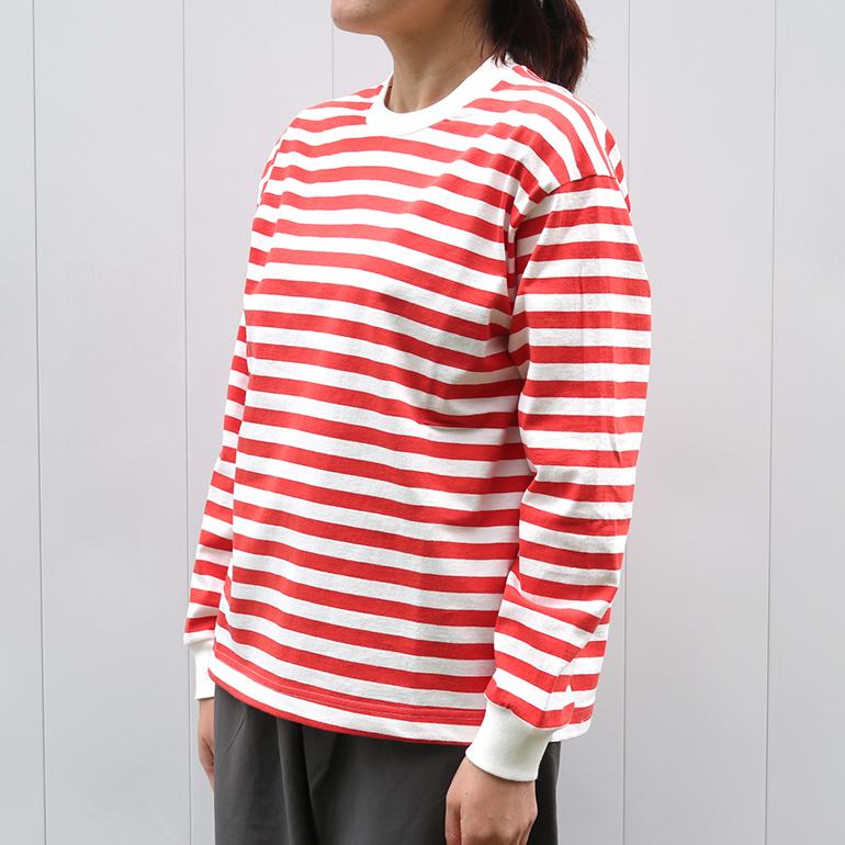 新品タグ付き！maillot (マイヨ)　ボーダー ロングTee maillot マイヨ｜Tube Border Long-Tee ORANGE : shopooo by GMO