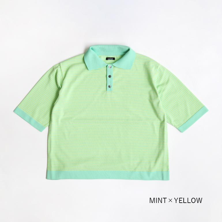 取扱い終了/セール】maillot マイヨ｜“mature” mature border polo【全