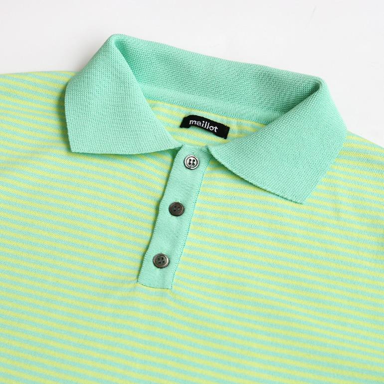 取扱い終了/セール】maillot マイヨ｜“mature” mature border polo【全
