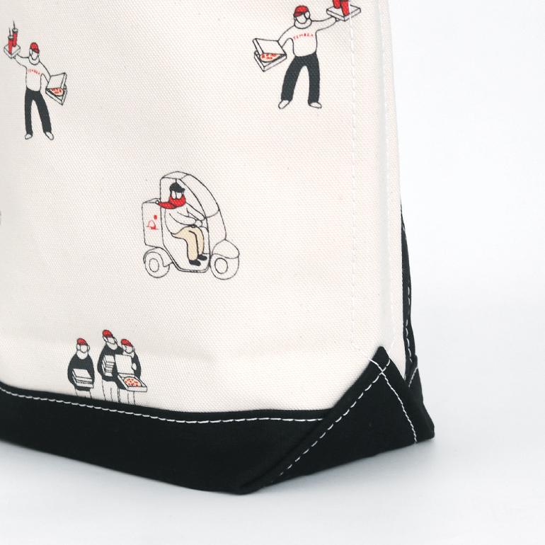 TEMBEA テンベア｜BAGUETTE TOTE SMALL PIZZA+WAPPEN/BLACK : shopooo