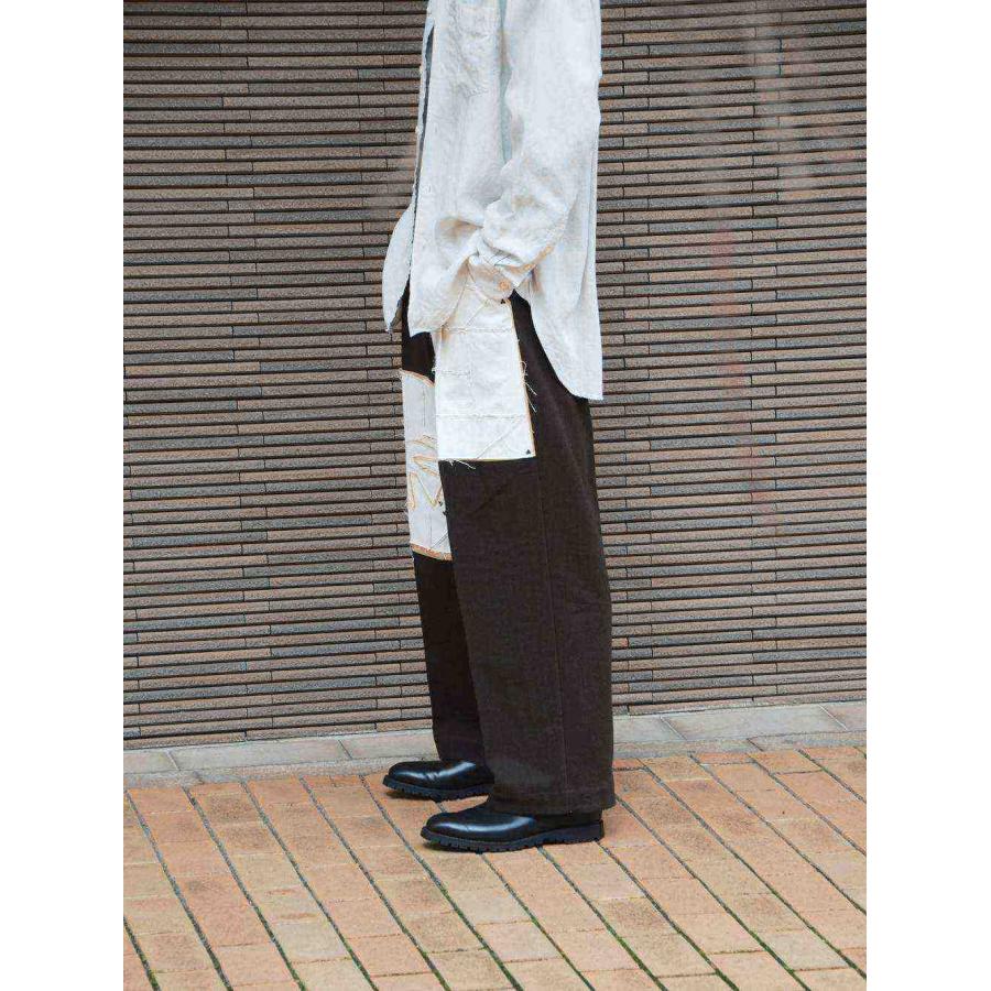 Tuck pants 008 (Brown) Pn021の画像