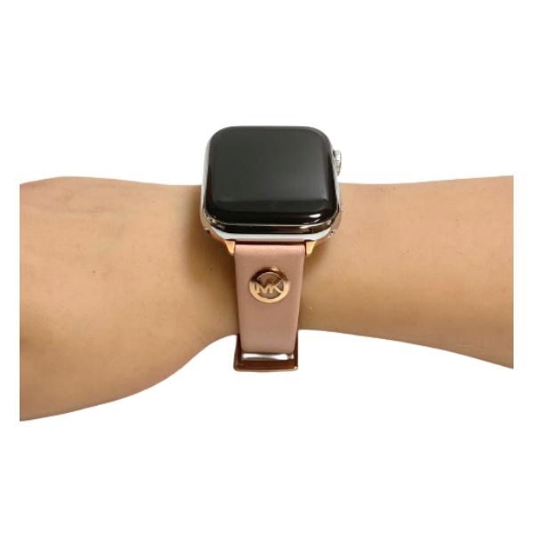 【並行輸入品】アップルウォッチ対応バンド MKS8004 マイケルコース MICHAELKORS バンド ベルト 38ミリ 40ミリ ピンク レザー レディースの画像