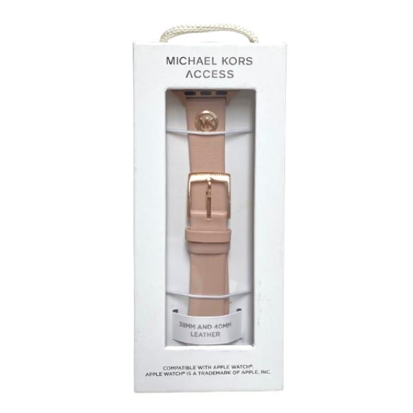 【並行輸入品】アップルウォッチ対応バンド MKS8004 マイケルコース MICHAELKORS バンド ベルト 38ミリ 40ミリ ピンク レザー レディースの画像