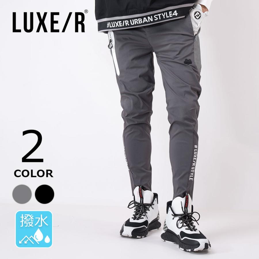 撥水加工メッシュ切替デザインストレッチスリムパンツ【LUXE/R GOLF