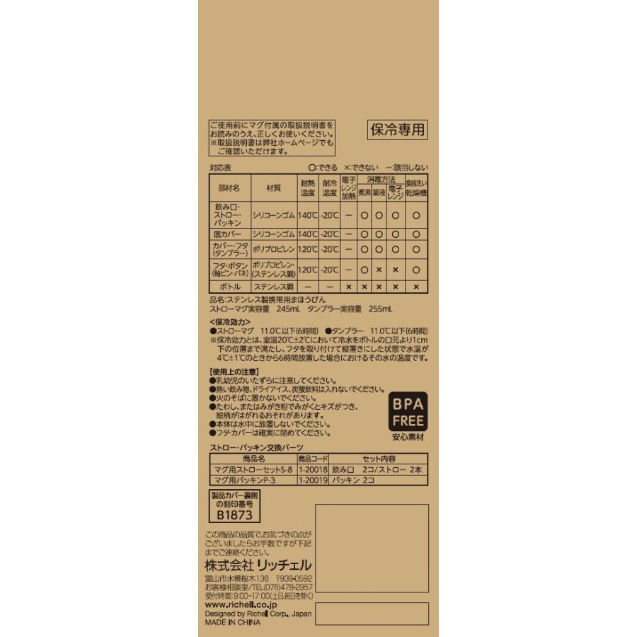 リッチェル 2WAYステンレススリムマグ 240 ホワイト ストローマグ タンブラー【送料無料】｜itempost｜06