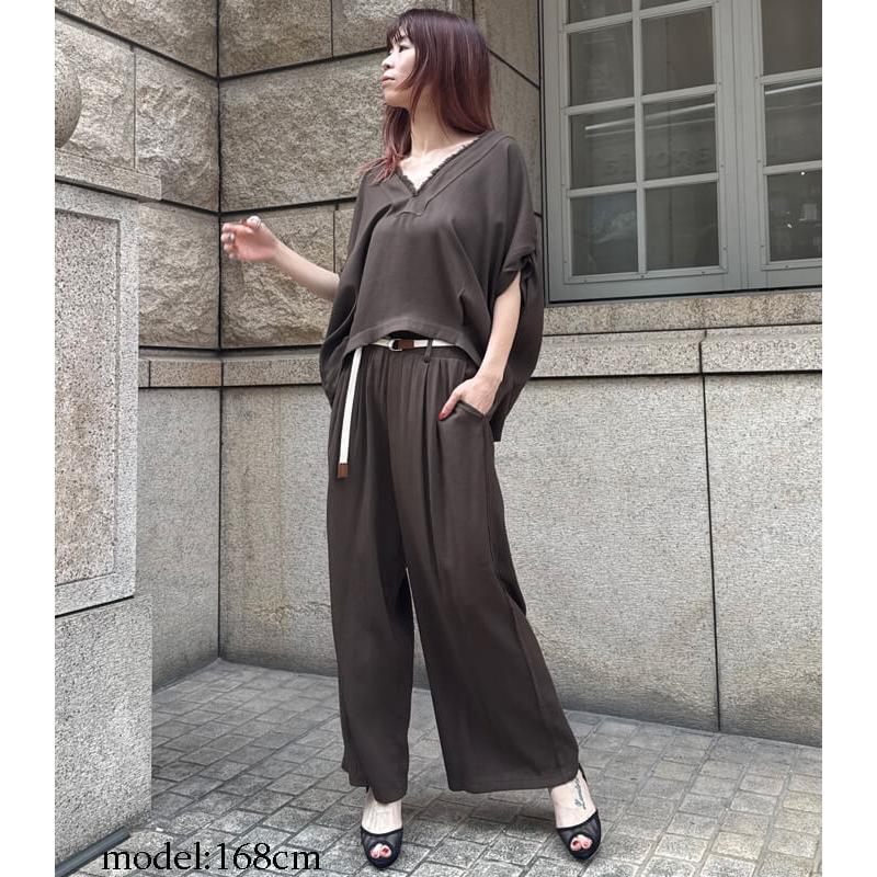 SALE】【LUGIVA】肩ギャザーフリンジノースリーブブラウス□IT102606