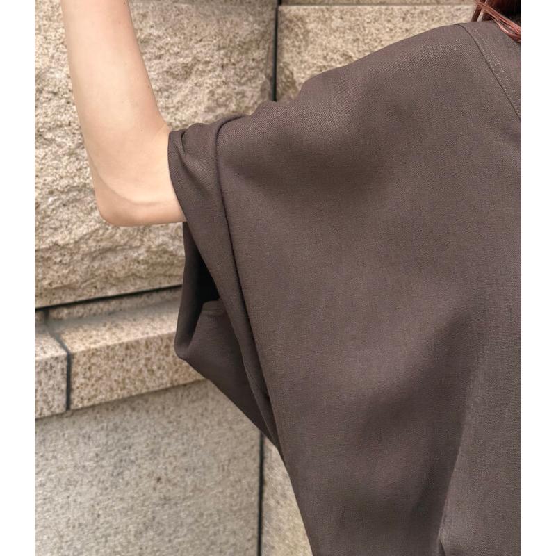 SALE】【LUGIVA】肩ギャザーフリンジノースリーブブラウス□IT102606