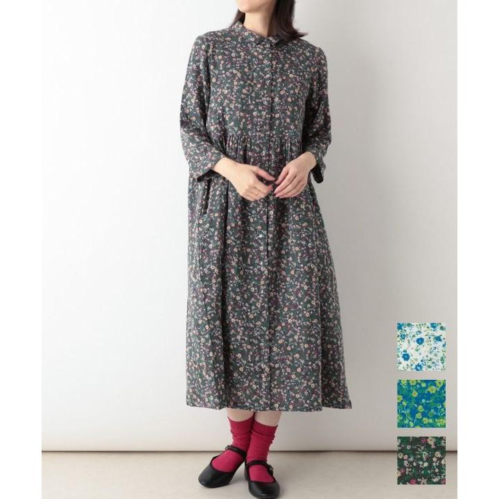 45R 45rpm コットンダブルガーゼ 花柄 ワンピース サイズ０ 小花柄コットンダブルガーゼシャツワンピース : shopooo by GMO - 通販