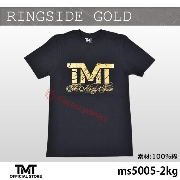 tmt-ms5005-2kg ザ・マネーチーム Tシャツ RINGSIDE GOLD 黒ベース×金ロゴ フロイド・メイウェザー ボクシング メンズ ホワイト プリント アメリカ THE MONEY T｜itempost｜04