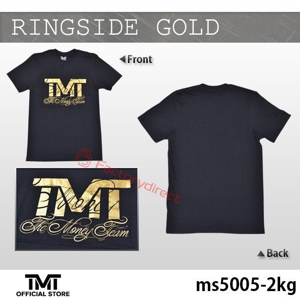 tmt-ms5005-2kg ザ・マネーチーム Tシャツ RINGSIDE GOLD 黒ベース×金ロゴ フロイド・メイウェザー ボクシング メンズ ホワイト プリント アメリカ THE MONEY T｜itempost｜05