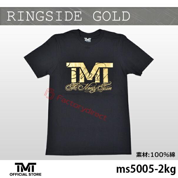 tmt-ms5005-2kg ザ・マネーチーム Tシャツ RINGSIDE GOLD 黒ベース×金ロゴ フロイド・メイウェザー ボクシング メンズ ホワイト プリント アメリカ THE MONEY T｜itempost｜10