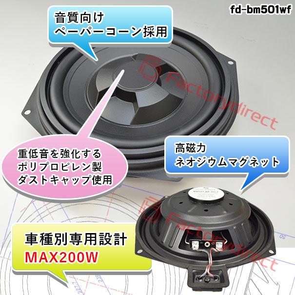 【互換品】fd-bm501wf60 BMW X5シリーズ F15 X5 Mシリーズ F85 純正交換 8インチ 20cm スリム ウーハー トレードイン スピーカー (車 カスタム パーツ カースピの画像