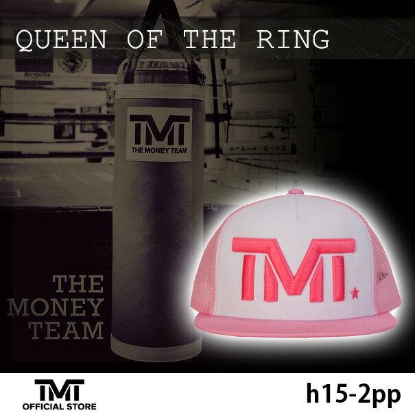 tmt-h15-2pp THE MONEY TEAM ザ・マネーチーム QUEEN OF THE RING (ピンクベース) ザ・マネーチーム キャップ 帽子 フロイド・メイウェザー(TEAM ボクシング WBC｜itempost｜03