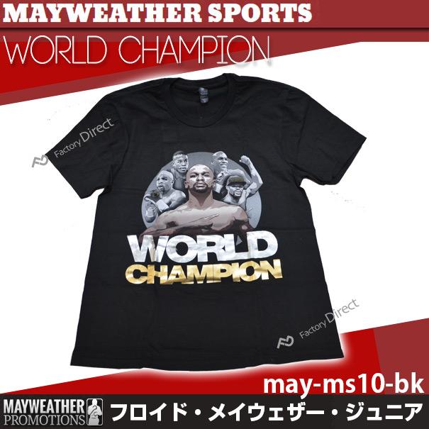 may-ms10-bk メイウェザーSports&Boxing Ｔシャツ 黒 ブラック 絵柄 WORLD CHAMPION MAYWEATHER SPORTS & BOXING ( フロイド・メイウェザー THE money T｜itempost｜03