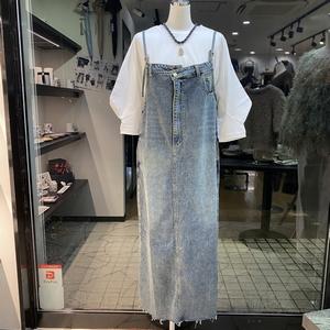 再入荷◇PaulineBleu(ポリーヌブルー)【裾フリンジデニムジャンスカ  